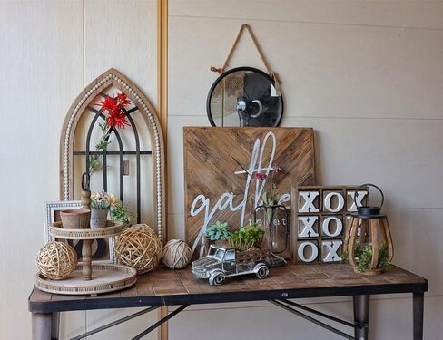 HSDDHOME Galvanized Vintage Metal Truck Décor Farmhouse Spring Autumn Decoration, Tabletop Storage Pick-up Truck Truck Christmas Decor & Great Gift for Holiday in Kuwait