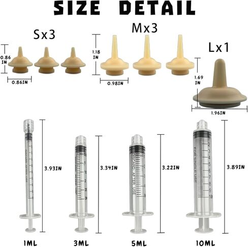 Cdycam 7 قطع حلمة تغذية الحيوانات الأليفة، لهاية تغذية من السيليكون للقطط الصغيرة مع 4 محاقن، محاقن رضاعة الحيوانات الأليفة قابلة لإعادة الاستخدام للقطط حديثي الولادة والجراء والأرانب والسناجب in Kuwait
