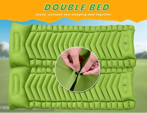 باي ميستليتو وسادة نوم للتخييم 2023، سجادة نوم قابلة للنفخ مع وسادة مضخة، مرتبة هوائية صغيرة وخفيفة الوزن ومقاومة للماء للتخييم بشنطة الظهر والمشي لمسافات طويلة والخيمة والسفر in Kuwait