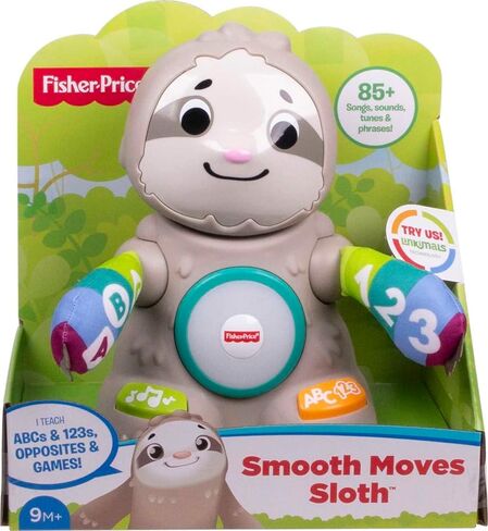 Fisher-Price Linkimals Learning Toy Smooth Moves Sloth With Interactive Music And Lights For Infants And Toddlers in Saudi Arabia