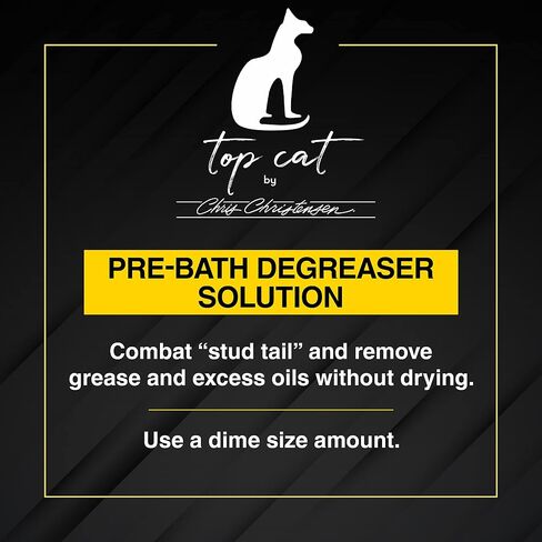 Chris Christensen Top Cat Pre-Bath Degreaser Solution for Cats, Groom Like a Professional, Removes Excess Oils, Made in USA, 16 oz in Saudi Arabia