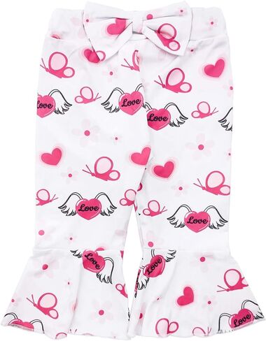 ملابس Xuomuen لحديثي الولادة للفتيات الأم لعيد الحب الصغير، بدلة لعيد الحب الأول للرضع + بنطلون + مجموعة ملابس عصابة الرأس in Kuwait