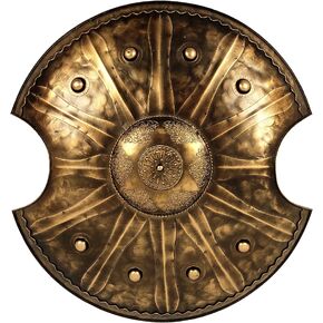 لويار درع حرب طروادة عتيق، درع يوناني قديم مصنوع يدويًا من المعدن لزي الجندي والفارس والمحارب ولعب المعركة والهالوين والحفلات التنكرية والمنزل والمكتب والبار والردهة وديكور الحائط in Kuwait