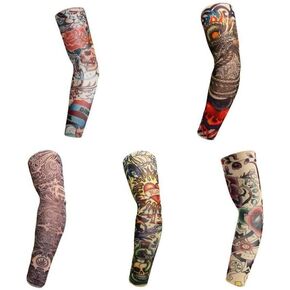 4 قطع من Brandless بأكمام لركوب الدراجات في الهواء الطلق وشم ثلاثي الأبعاد مطبوع على الذراع لتدفئة الذراع وحماية من الأشعة فوق البنفسجية للرجال أو النساء وكرة السلة والجولف والجري وكرة القدم وركوب الدراجات MTB سريعة الجفاف في الصيف وأكمام تبريد in Kuwait