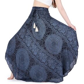 تنورة نسائية طويلة طويلة من Lannaclothesdesign، ملابس بنمط بوهيمي غجري هيبي، تنانير بوهو in Kuwait