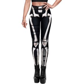 ألبيزيا هيكل عظمي للهالوين للنساء، سراويل فائقة النعومة، أزياء تنكرية in Kuwait