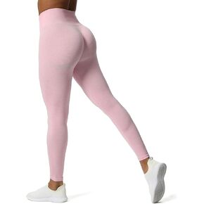 Aoxjox Scrunch سراويل ضيقة بدون خياطة للنساء عالية الخصر للتحكم في البطن 2.0 سمايل كونتور تجريب طماق اليوغا السراويل in Kuwait