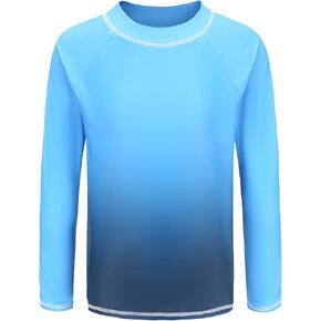 Aisyee Boys One Piece Rash Guard Swimsuits Long Sleeve Swim Shirt Bathing Suits in Kuwait