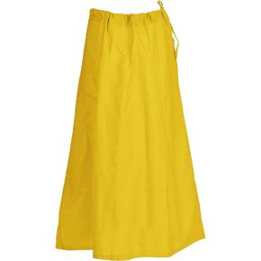 Indian Saree Cotton Stitched Adjustable Waist Saree Underskirt Petticoat For Women (One Size)