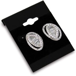 MOOCA 100 pieces of 1.5 x 2-inch plain black velvet hanging earring cards serve as earring holders and display cards for ear studs, hooks, clip earrings, and more. Made of plastic, designed to showcas