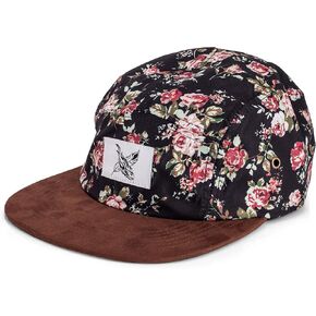 Blackskies 5-Panel Cap with Floral Pattern Unisex Baseball Cap