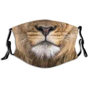 كمامة وجه بتصميم اسد رائع مع مرشحين، كمامات وجه حيوانات قابلة للغسل واعادة الاستخدام للرجال والنساء in Kuwait