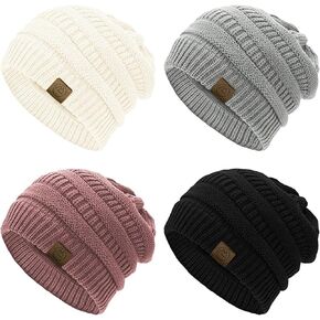 Zando Beanies النساء قبعة شتوية دافئة للنساء سميكة لينة قبعة قبعات متماسكة للنساء قبعة مترهل قبعة الشتاء للنساء in Kuwait