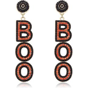 Boderier Ghost Earrings Halloween Black Tree and White Ghost Drop Earrings for Women Girls in Saudi Arabia