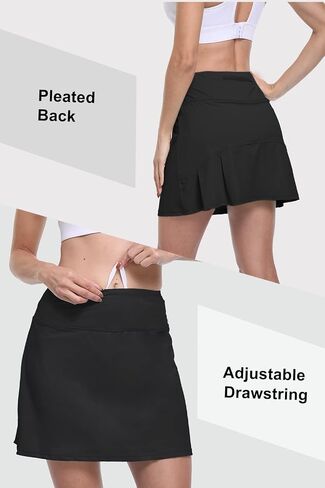 CHICHO Pleated Tennis Skirt for Womens with Pockets Girls 15" High Waist Athletic Skort Skirts for Golf Workout in Kuwait