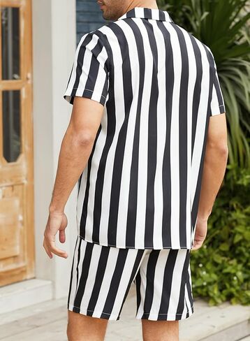 JMIERR Men Hawaiian Matching Set, Casual Summer Beach 2 Piece Outfits Button Down Short Sleeve Shirts and Shorts in Saudi Arabia