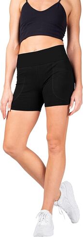 Blis Biker Shorts for Women with Fold Over Waistband High Waisted Workout Yoga Shorts Booty Shorts for Women in Kuwait