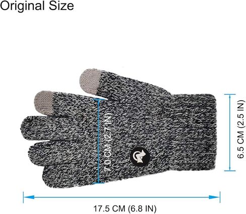 LETHMIK Mix Knit Touchscreen Gloves,Kids Texting Winter Cold Weather Gloves for Boys&Girls in Kuwait