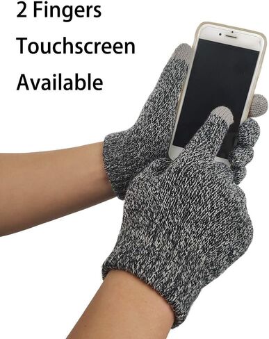 LETHMIK Mix Knit Touchscreen Gloves,Kids Texting Winter Cold Weather Gloves for Boys&Girls in Kuwait