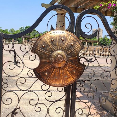 لويار درع حرب طروادة عتيق، درع يوناني قديم مصنوع يدويًا من المعدن لزي الجندي والفارس والمحارب ولعب المعركة والهالوين والحفلات التنكرية والمنزل والمكتب والبار والردهة وديكور الحائط in Kuwait