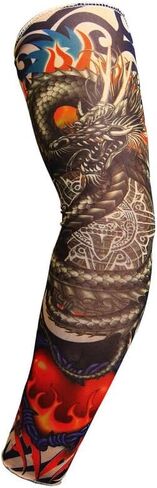 4 قطع من Brandless بأكمام لركوب الدراجات في الهواء الطلق وشم ثلاثي الأبعاد مطبوع على الذراع لتدفئة الذراع وحماية من الأشعة فوق البنفسجية للرجال أو النساء وكرة السلة والجولف والجري وكرة القدم وركوب الدراجات MTB سريعة الجفاف في الصيف وأكمام تبريد in Kuwait