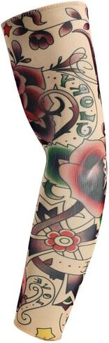 4 قطع من Brandless بأكمام لركوب الدراجات في الهواء الطلق وشم ثلاثي الأبعاد مطبوع على الذراع لتدفئة الذراع وحماية من الأشعة فوق البنفسجية للرجال أو النساء وكرة السلة والجولف والجري وكرة القدم وركوب الدراجات MTB سريعة الجفاف في الصيف وأكمام تبريد in Kuwait