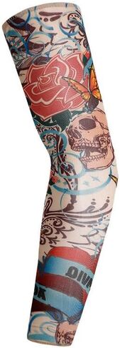 4 قطع من Brandless بأكمام لركوب الدراجات في الهواء الطلق وشم ثلاثي الأبعاد مطبوع على الذراع لتدفئة الذراع وحماية من الأشعة فوق البنفسجية للرجال أو النساء وكرة السلة والجولف والجري وكرة القدم وركوب الدراجات MTB سريعة الجفاف في الصيف وأكمام تبريد in Kuwait