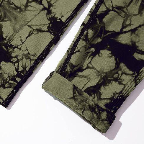 OMKAGI سروال نسائي ضيق لرفع المؤخرة بدون خياطة عالي الخصر للتمرين في صالة الألعاب الرياضية 2 قطعة in Kuwait