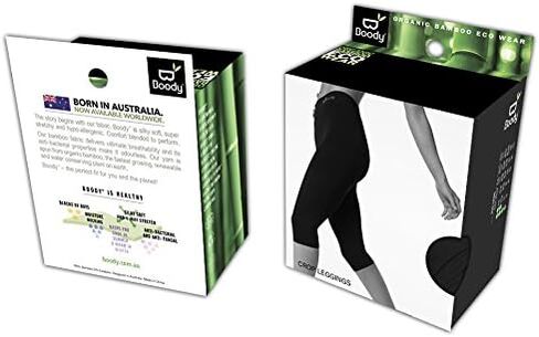 سروال ضيق نسائي قصير من Boody Body EcoWear، نمط كابري ناعم ضيق، ناعم مسامي، مصنوع من فسكوز الخيزران in Kuwait