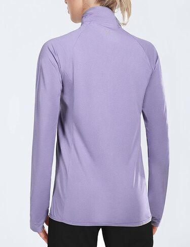 BALEAF Women's Long Sleeve Running Shirts UPF 50+ Sun Protection Full Zip Athletic Jackets Lightweight Zipper Pockets in Saudi Arabia