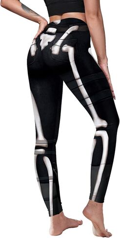 ألبيزيا هيكل عظمي للهالوين للنساء، سراويل فائقة النعومة، أزياء تنكرية in Kuwait