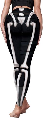 ألبيزيا هيكل عظمي للهالوين للنساء، سراويل فائقة النعومة، أزياء تنكرية in Kuwait