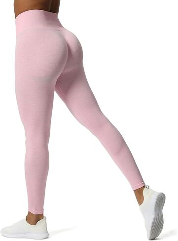 Aoxjox Scrunch Seamless Leggings for Women High Waisted Tummy Control 2.0 Smile Contour Workout Yoga Pants 24" in Saudi Arabia