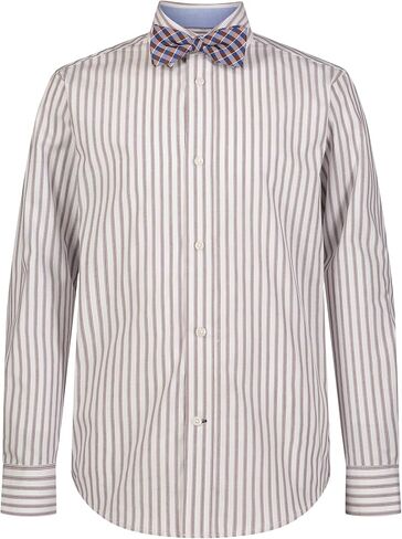 Tommy Hilfiger Boys' Long Sleeve Dress Shirt with Bow Tie, Collared Button-Down with Cuff Sleeves in Saudi Arabia