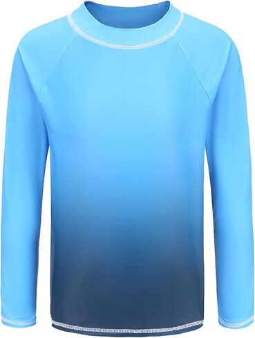 Aisyee Boys One Piece Rash Guard Swimsuits Long Sleeve Swim Shirt Bathing Suits in Kuwait
