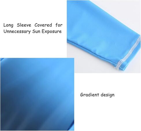 Aisyee Boys One Piece Rash Guard Swimsuits Long Sleeve Swim Shirt Bathing Suits in Kuwait