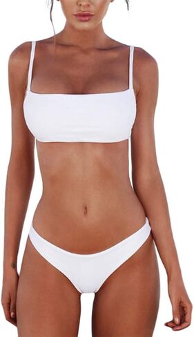 meioro Bikini Set Swimsuits for Women Low Waisted Two Piece Swimwear with Brazilian Push up Top Cheeky Bottom Bathing Suits in Kuwait