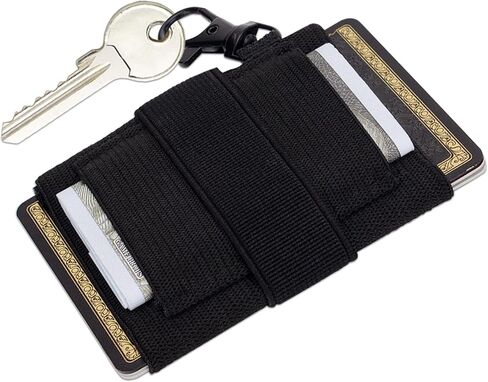 جوير محفظة بسيطة مرنة ورفيعة للرجال والنساء، حامل بطاقات الائتمان رفيع للغاية وحامل بطاقات قابل للتمدد (اسود)، اسود in Kuwait