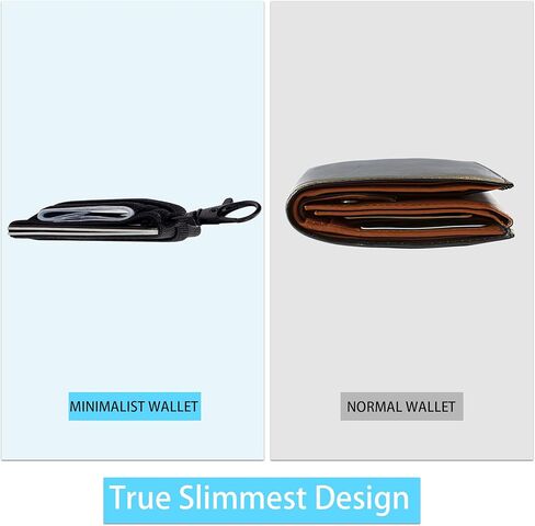 جوير محفظة بسيطة مرنة ورفيعة للرجال والنساء، حامل بطاقات الائتمان رفيع للغاية وحامل بطاقات قابل للتمدد (اسود)، اسود in Kuwait