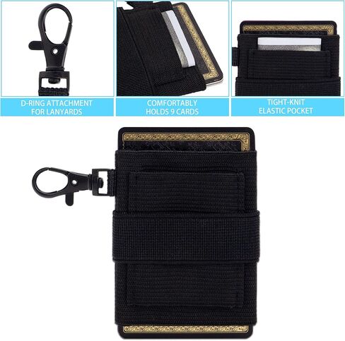 جوير محفظة بسيطة مرنة ورفيعة للرجال والنساء، حامل بطاقات الائتمان رفيع للغاية وحامل بطاقات قابل للتمدد (اسود)، اسود in Kuwait