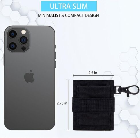 جوير محفظة بسيطة مرنة ورفيعة للرجال والنساء، حامل بطاقات الائتمان رفيع للغاية وحامل بطاقات قابل للتمدد (اسود)، اسود in Kuwait