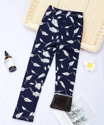 سراويل Auranso للفتيات الشتوية السميكة والمبطنة بالصوف الدافئ من 2 إلى 10 سنوات in Kuwait