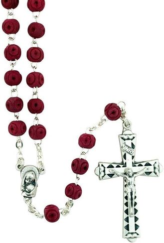Venerare Chaplet of The 5 Wounds | Comes with Prayer Card | Beautiful Red Beads | Christian Devotional | Great Catholic Gift for First Holy Communion and Confirmation | Made in Italy in Saudi Arabia
