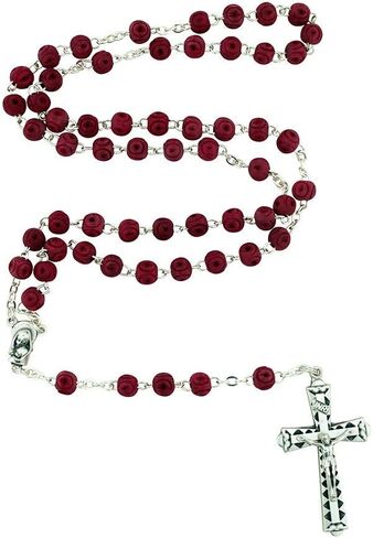 Venerare Chaplet of The 5 Wounds | Comes with Prayer Card | Beautiful Red Beads | Christian Devotional | Great Catholic Gift for First Holy Communion and Confirmation | Made in Italy in Saudi Arabia