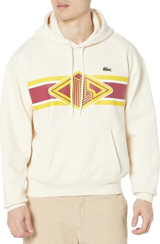 Lacoste Men's Long Sleeve Graphic Loose Fit Hoodie in Saudi Arabia