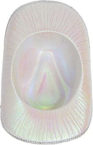 قبعة رعاة البقر ديسكو بول، قبعة رعاة البقر ذات مرآة من حجر الراين، قبعات مناسبة لحفلات الديسكو، والحفلات، والنوادي الليلية، وKTV in Kuwait