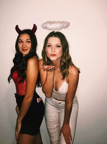 عصابة رأس قرون الشيطان ومجموعة عصابة رأس هالة الملاك، أزياء الهالوين للأزواج البالغين، عصابة رأس آذان الشيطان باللون الأحمر والأسود، عصابة رأس ملاك مع ريش أبيض، ملحقات شعر زاوية الشيطان للنساء in Kuwait