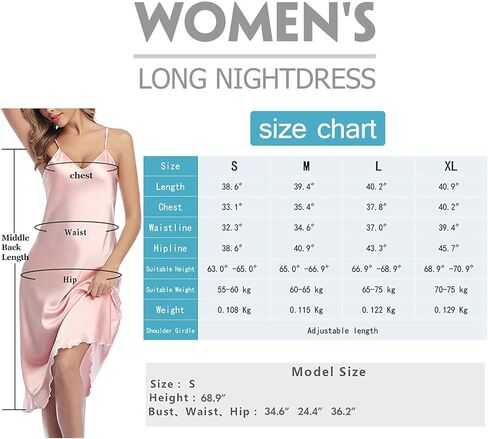 ثوب نوم نسائي من MINEEE مصنوع من الساتان فستان نوم طويل من الحرير برقبة على شكل حرف V للنساء in Kuwait