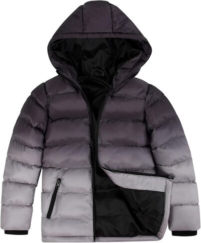 معاطف شتوية للأولاد من SUNDAY ROSE، سترة منتفخة بغطاء للرأس، مقاومة للماء، ملابس خارجية دافئة للأطفال in Kuwait