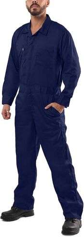 Kolossus Coveralls for Men Long Sleeve Jumpsuit - Blended - Adjustable Cuff - Utility Pockets in Kuwait